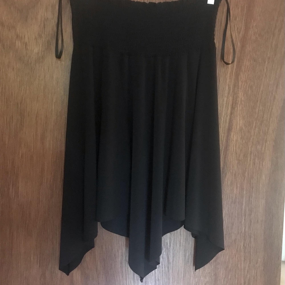 NWT Cache Handkerchief Hem Black Skirt MEDIUM